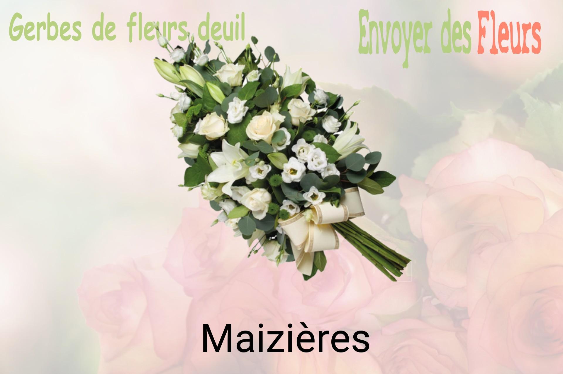 Gerbe de fleurs de deuil livrée à Maizières